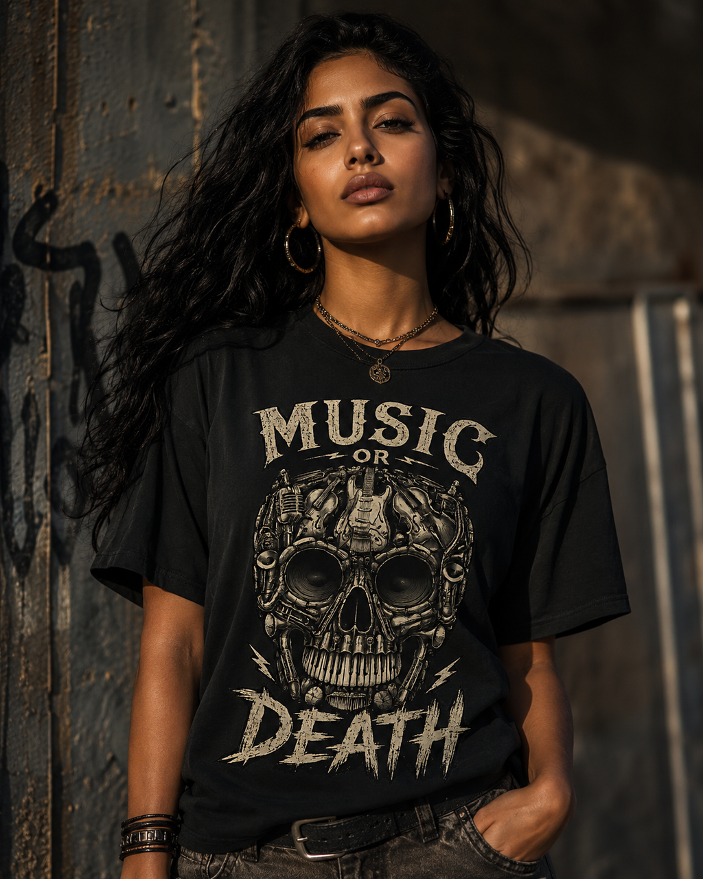 Music or Death Skull T-Shirt