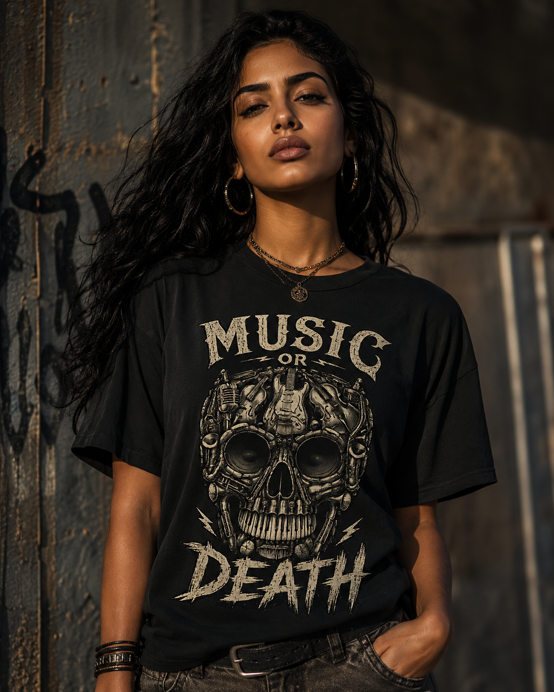 Music or Death Skull T-Shirt