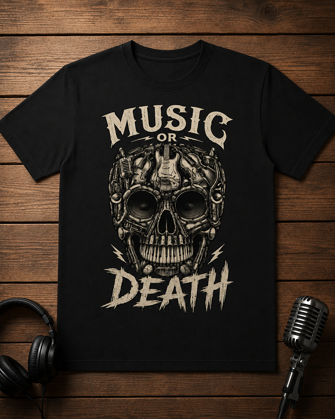 Music or Death Skull T-Shirt
