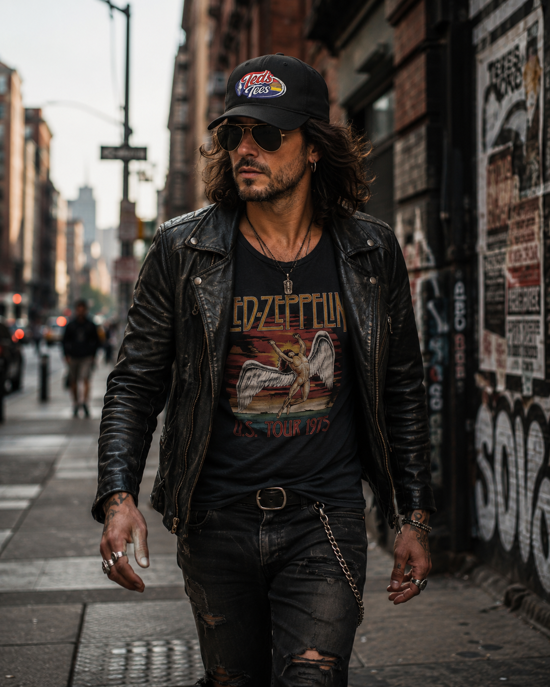 Low Profile Baseball Cap - Retro 'Ted's Tees' Embroidered Logo Hat
