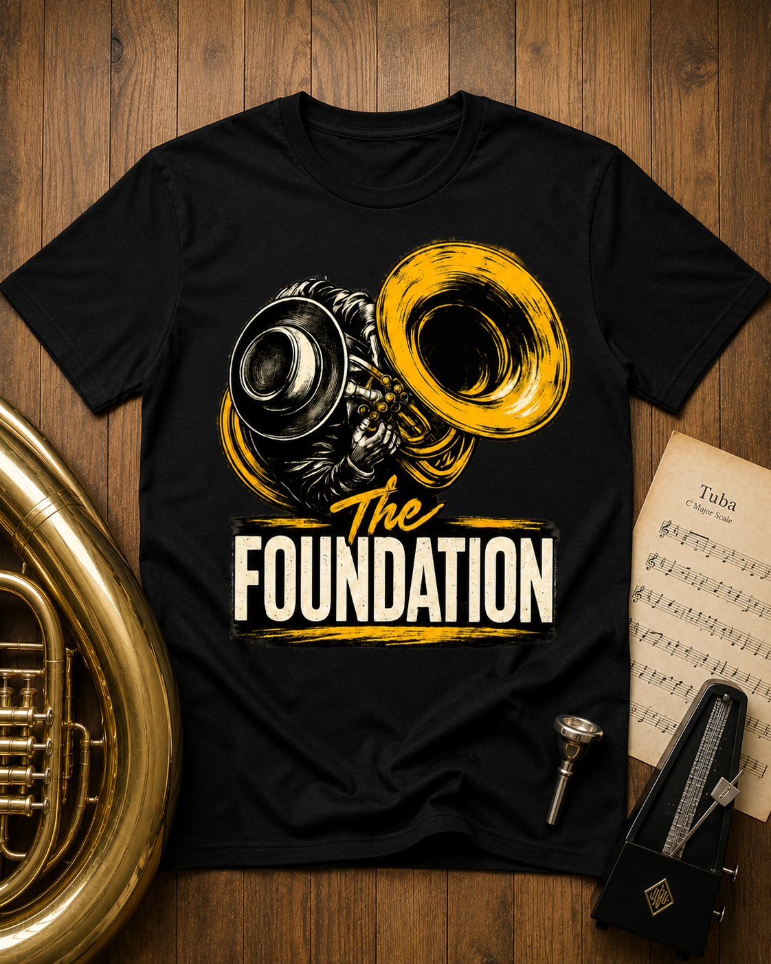 T-Shirt — 'The Foundation' Tuba Graphic Tee